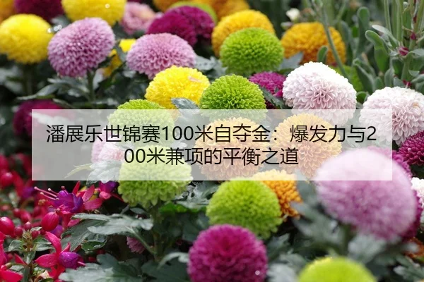 潘展乐世锦赛100米自夺金：爆发力与200米兼项的平衡之道